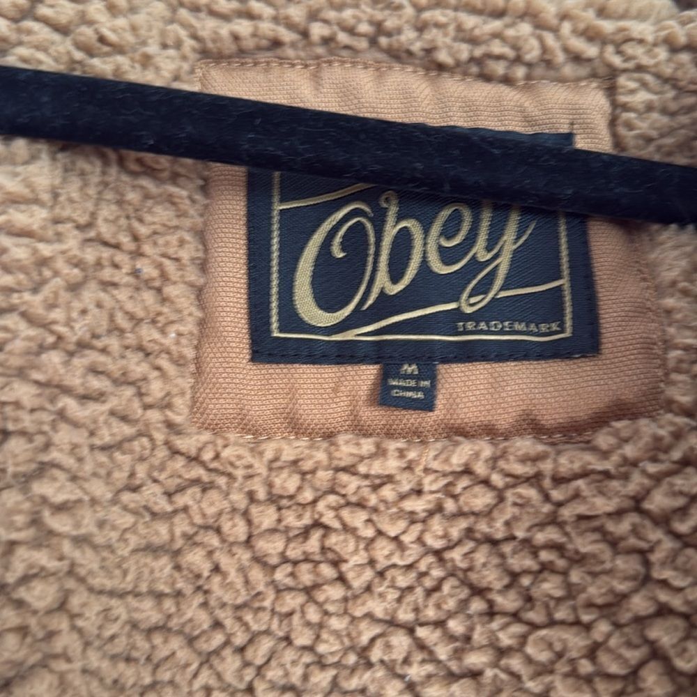 Tan Size Medium Jacket / Lined Inside - Pockets -… - image 2